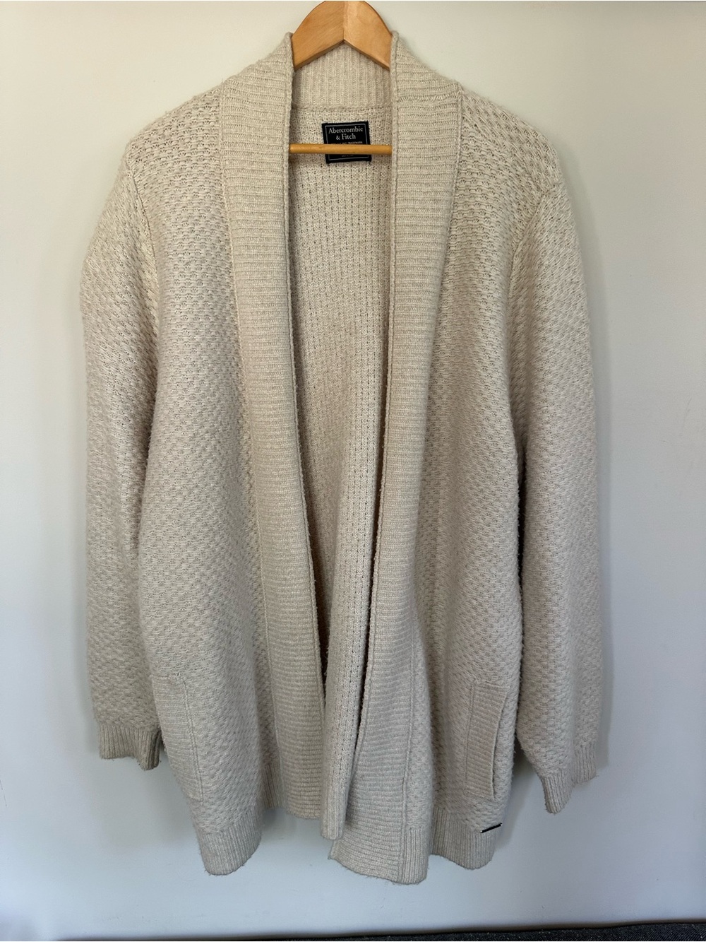 Abercrombie & Fitch Oatmeal Knit Cardigan Sweater